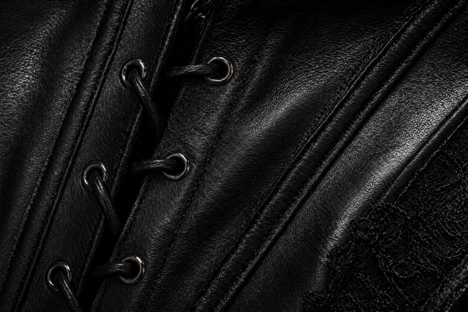Leather fabric swatch — bold and structured